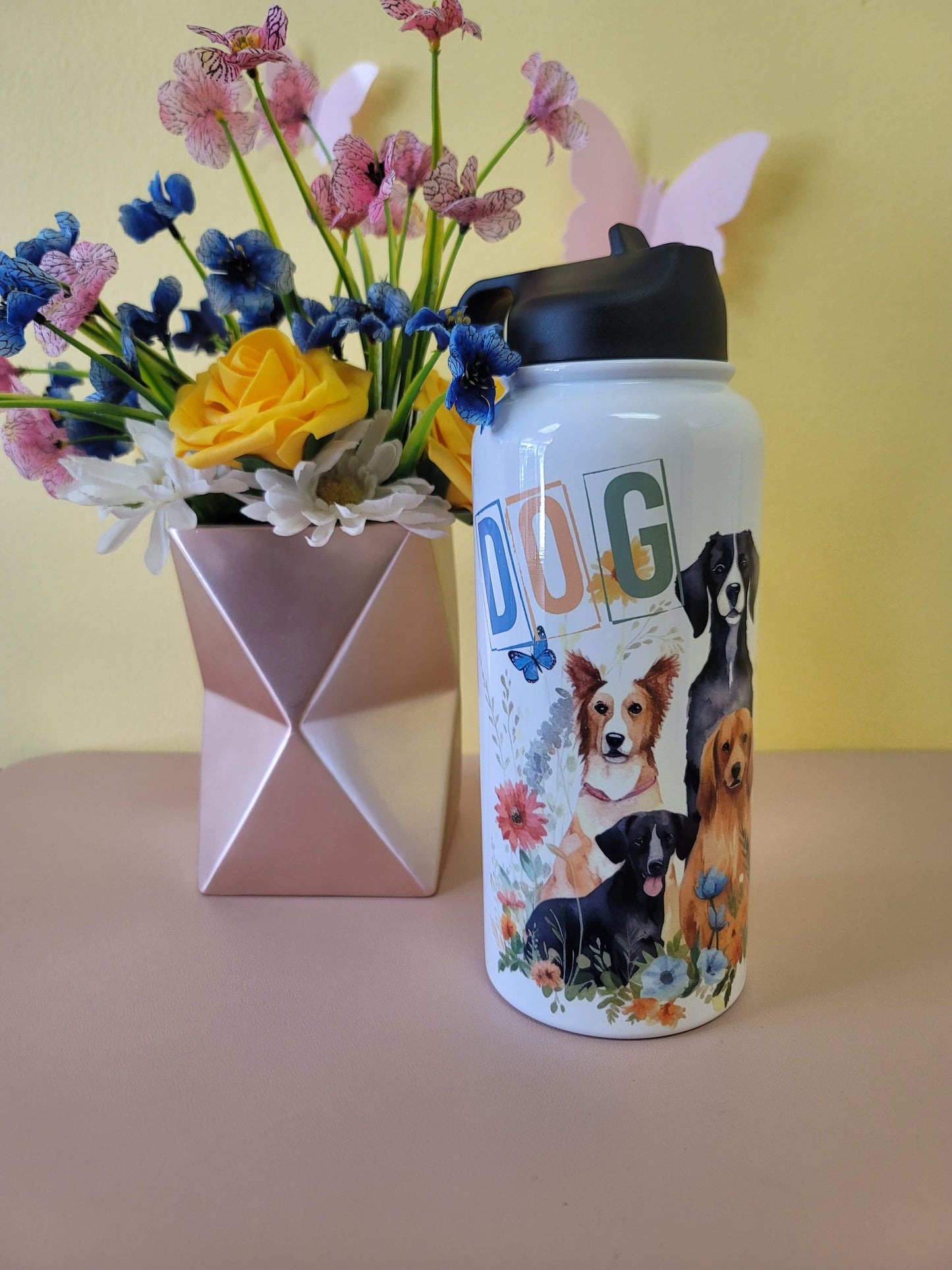 32 Ounce Water Bottle - Stainless Steel Drinkware | Dog Mom