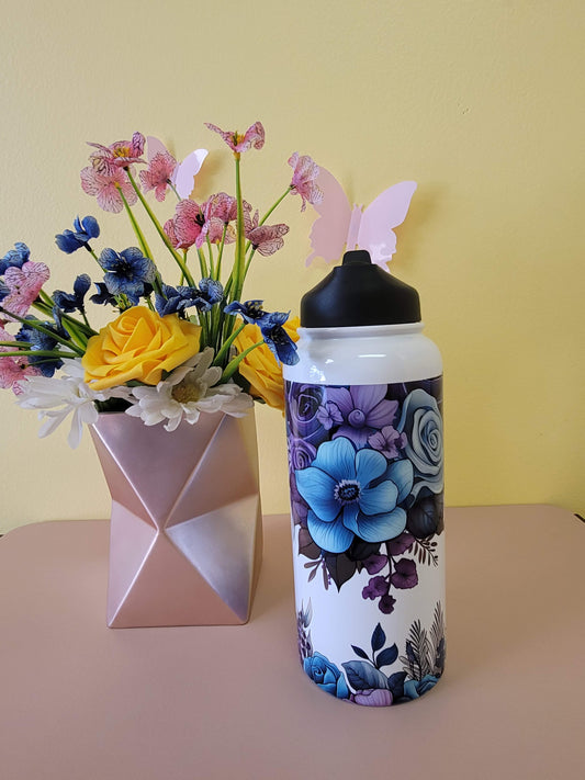 Gothic Flowers Water Bottle