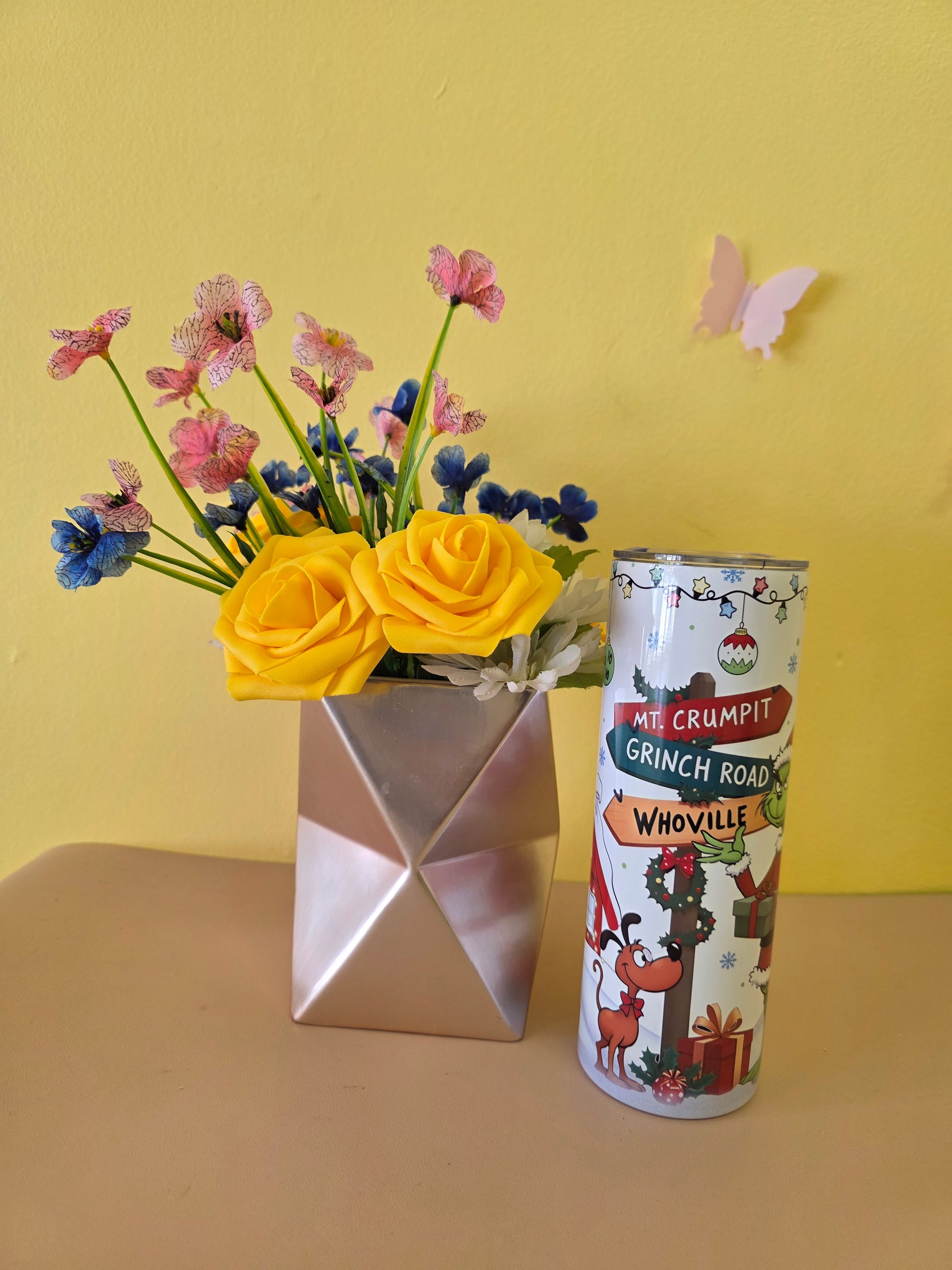 Christmas Grinch Tumbler Stainless Steel
