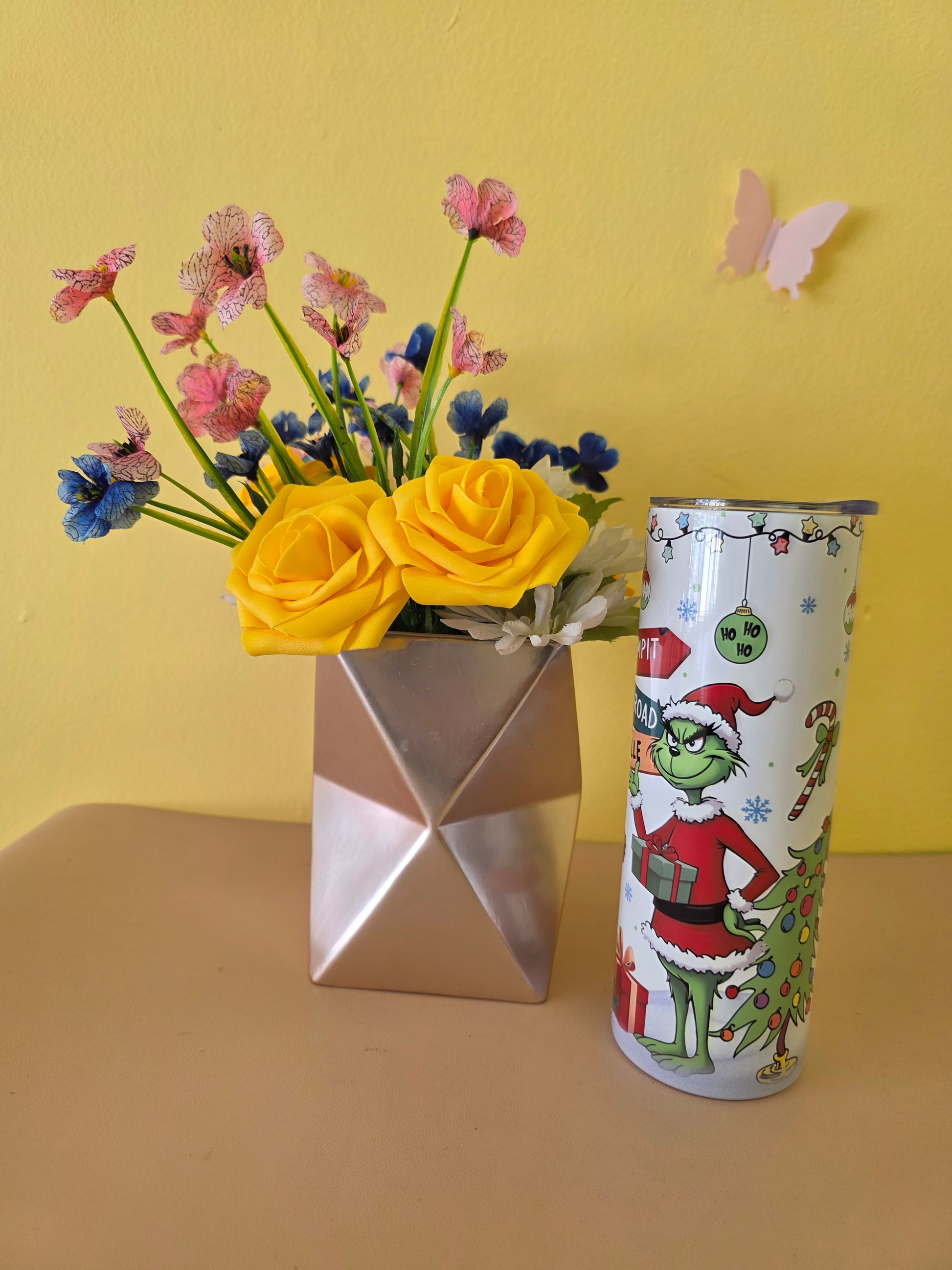 Christmas Grinch Tumbler Stainless Steel