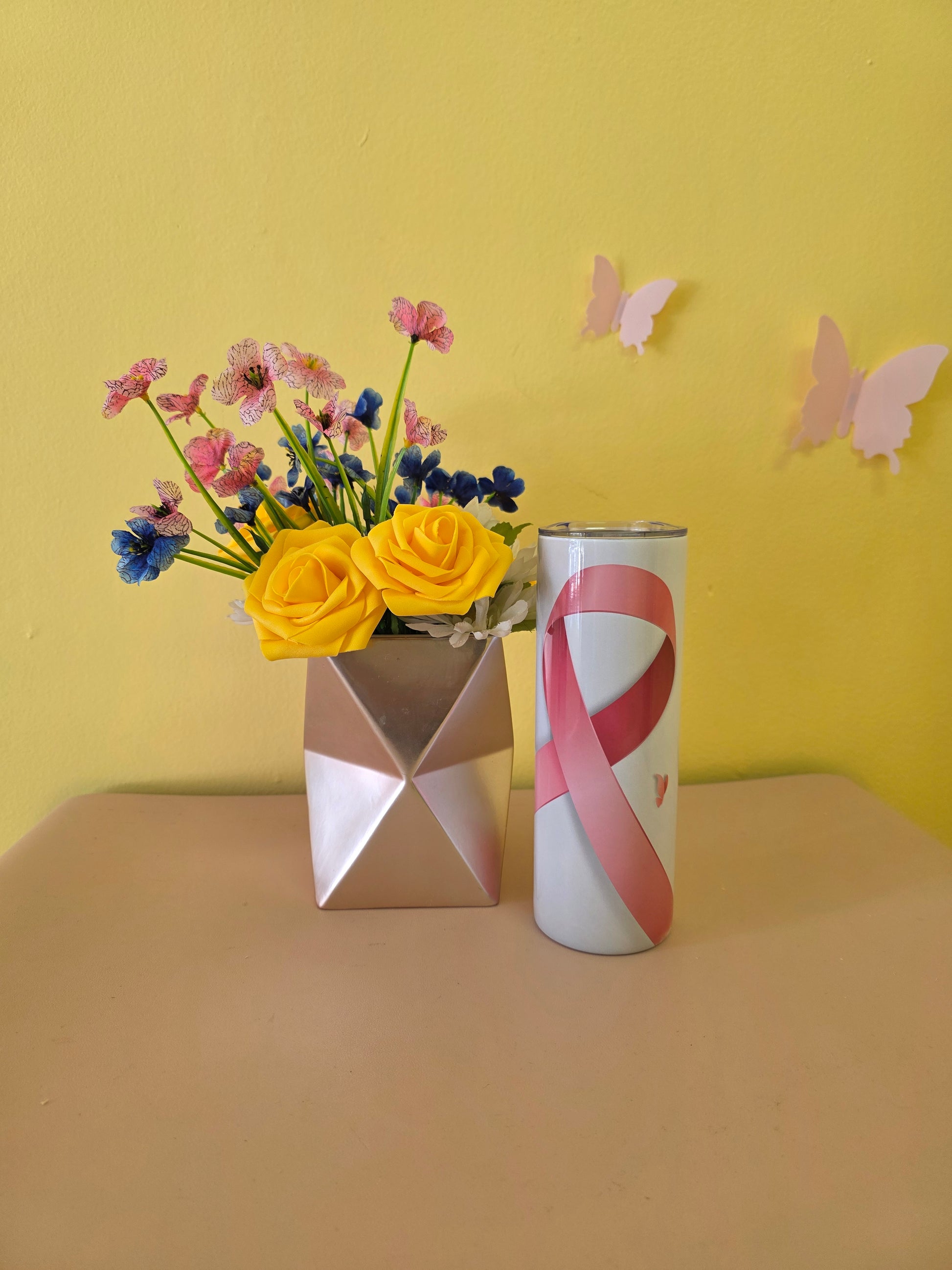 Breast Cancer Awareness Tumbler Stainless Steel