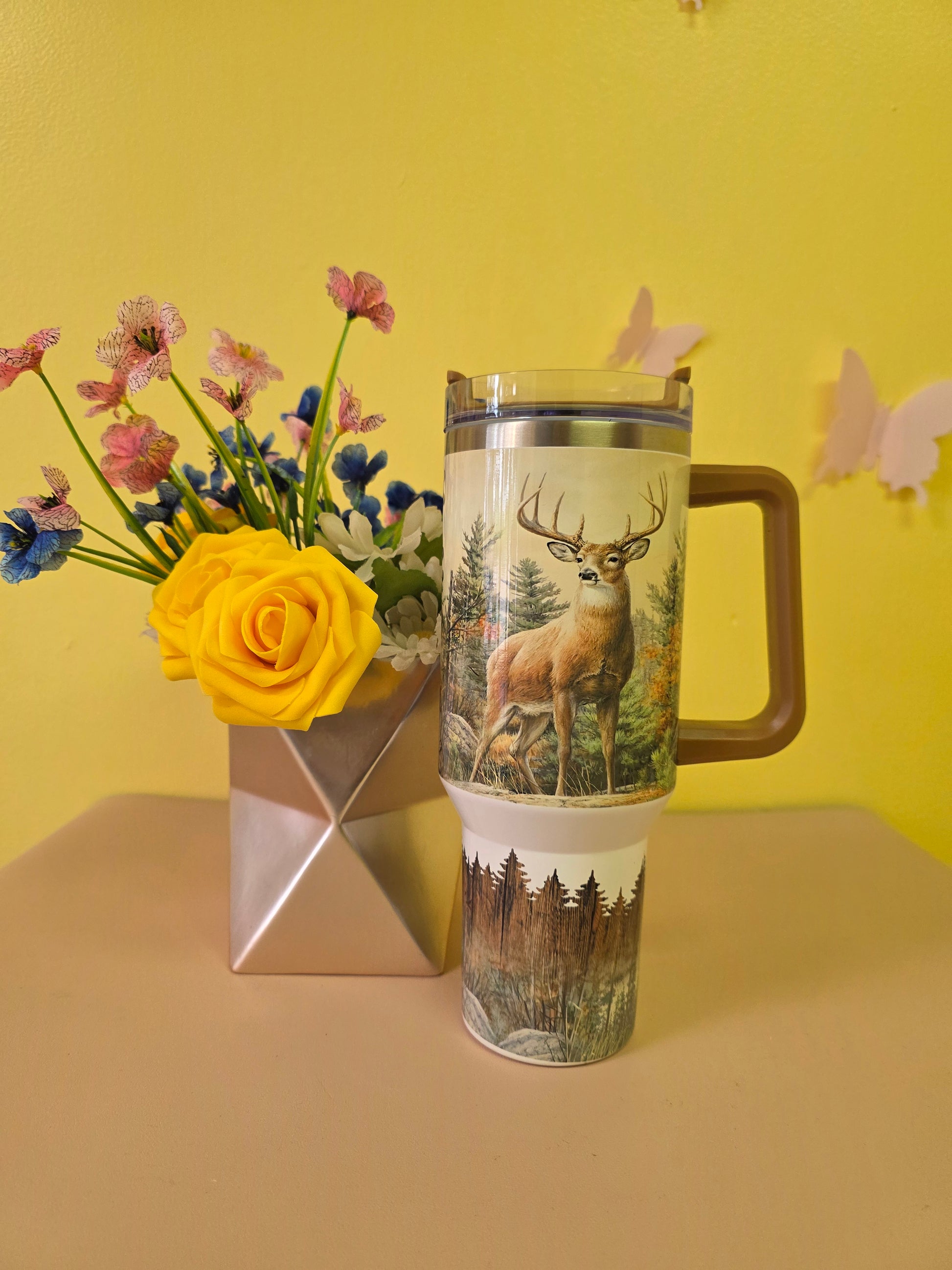 Deer Buck Bass Fishing Outdoor Tumbler Gift for Dad