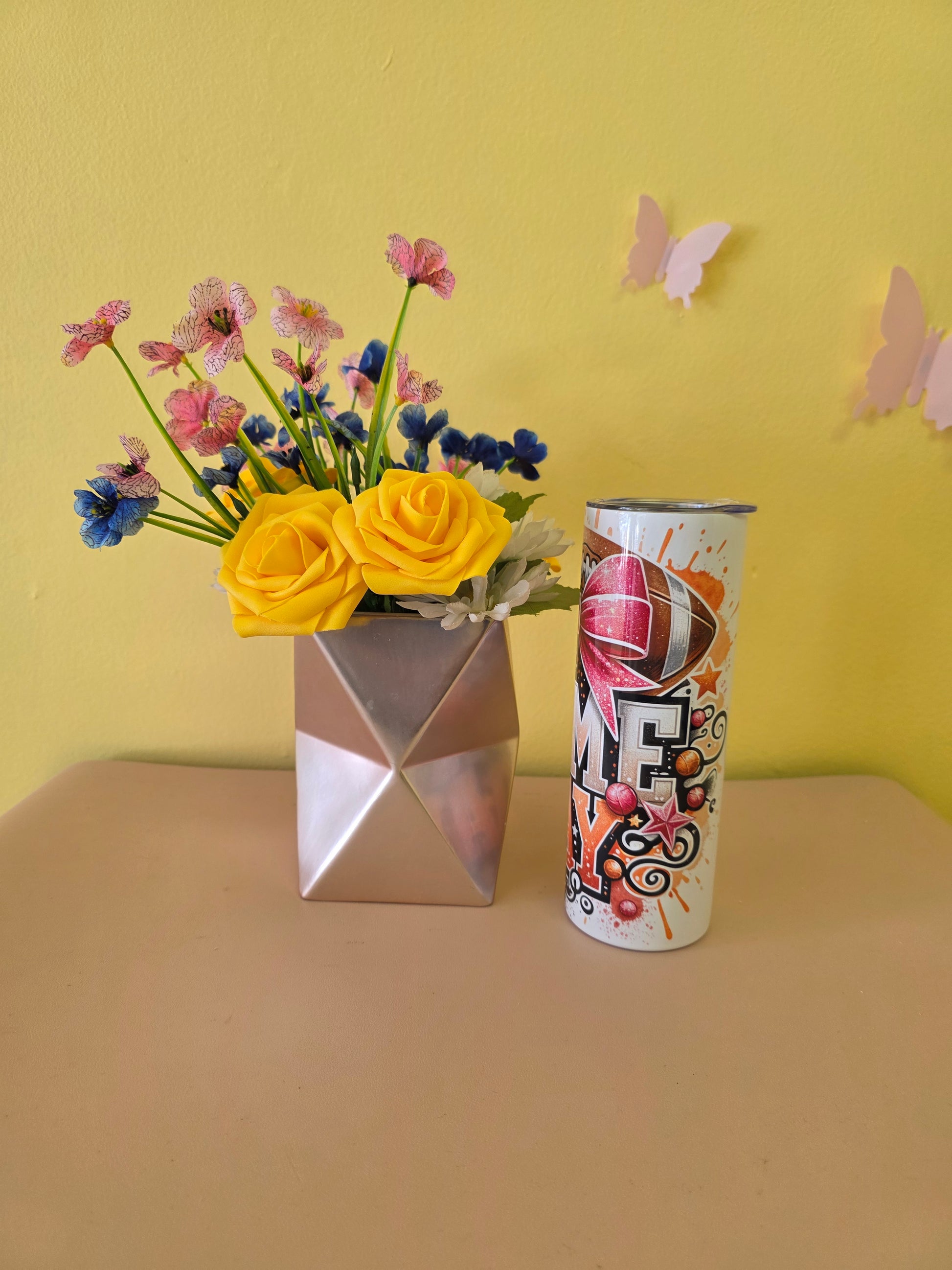 Football Tumbler Game Day Stainless Steel 20 ounce