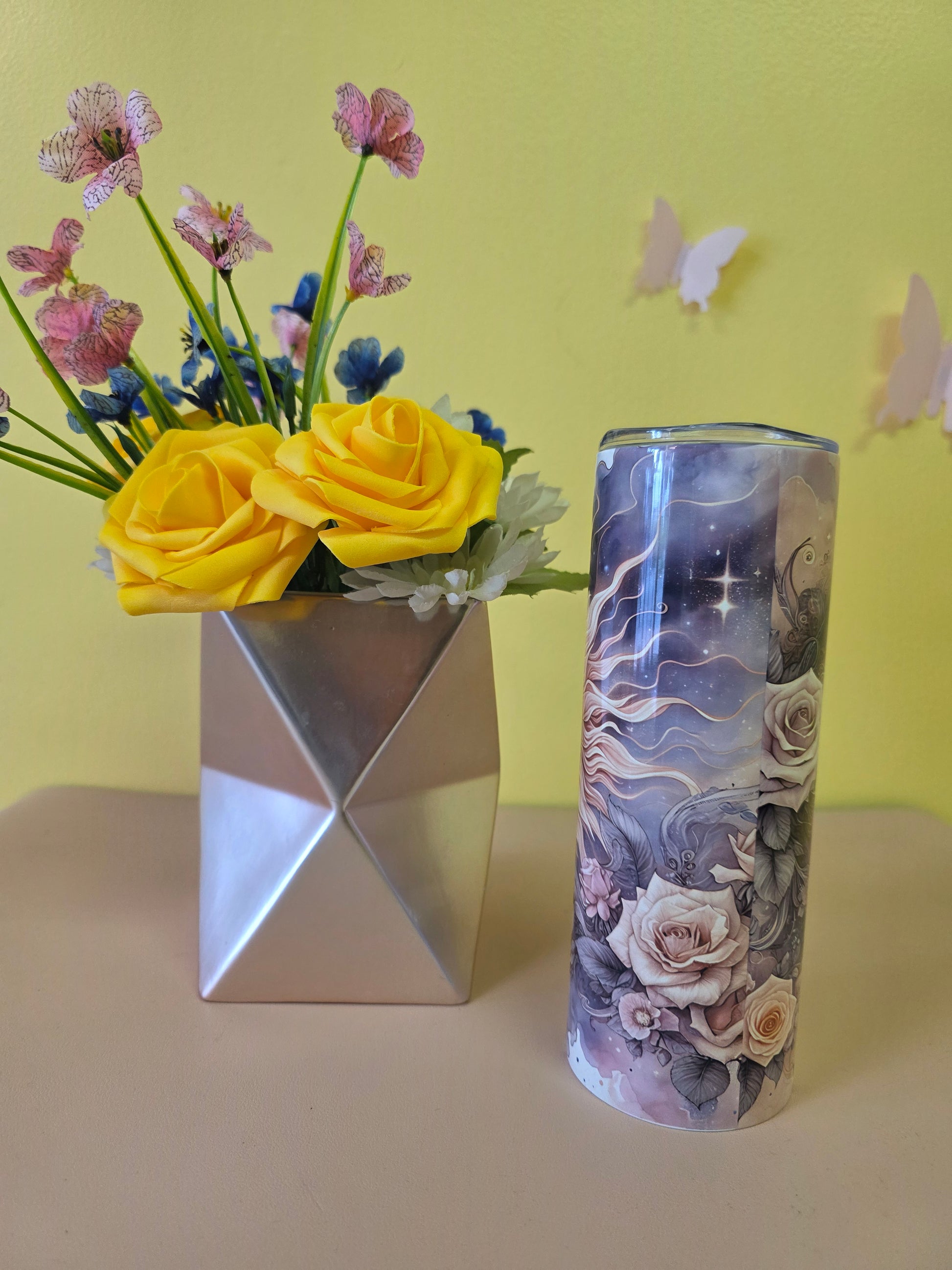 Gothic Mystic Metaphysical Tumbler Sun Moon Just Breathe