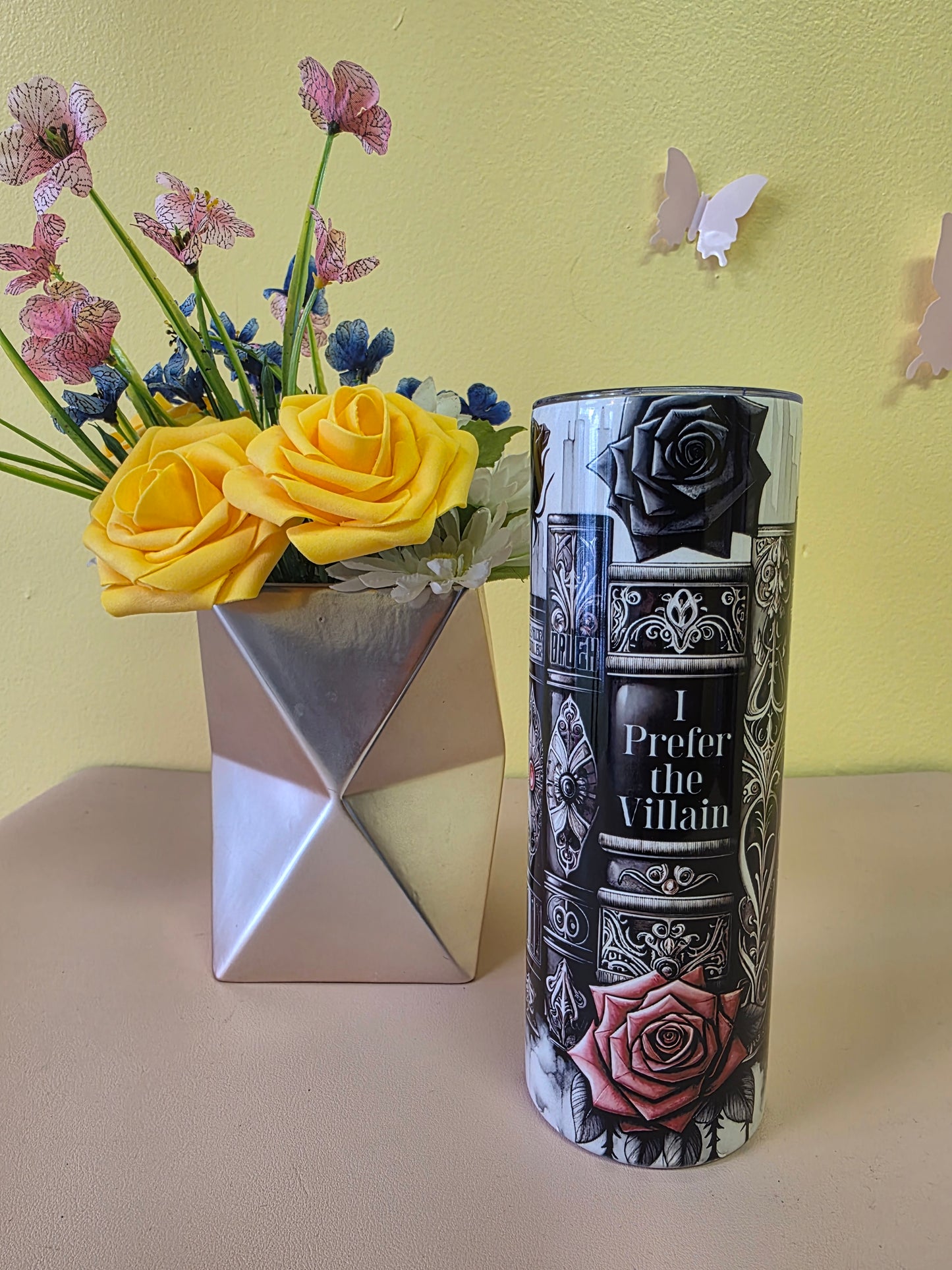 Gothic Book I Prefer the Villain Tumbler