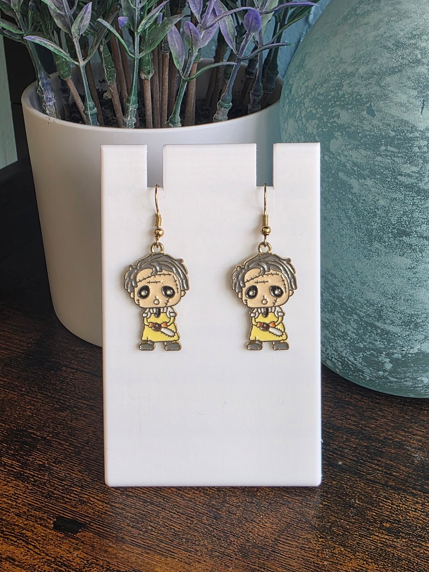 Halloween Earrings with Leatherface Character from Texas Chainsaw Massacre
