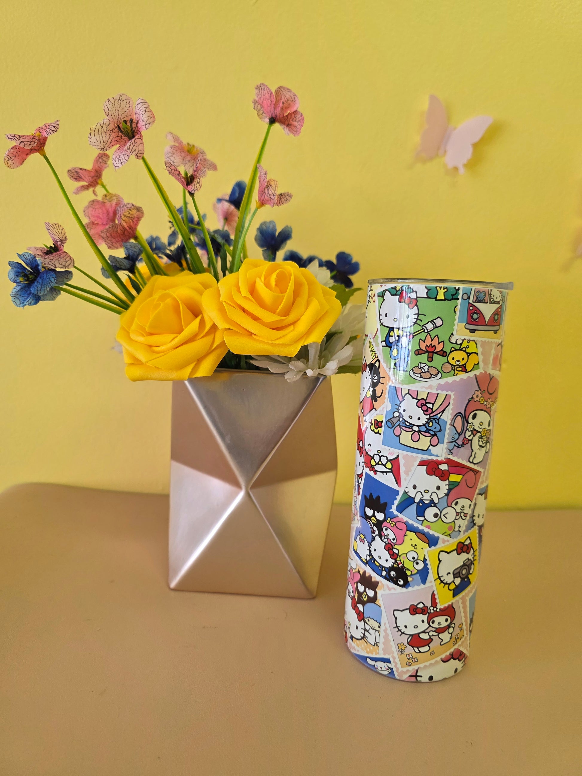 Hello Kitty Tumbler Stainless Steel 20 Ounce Collage