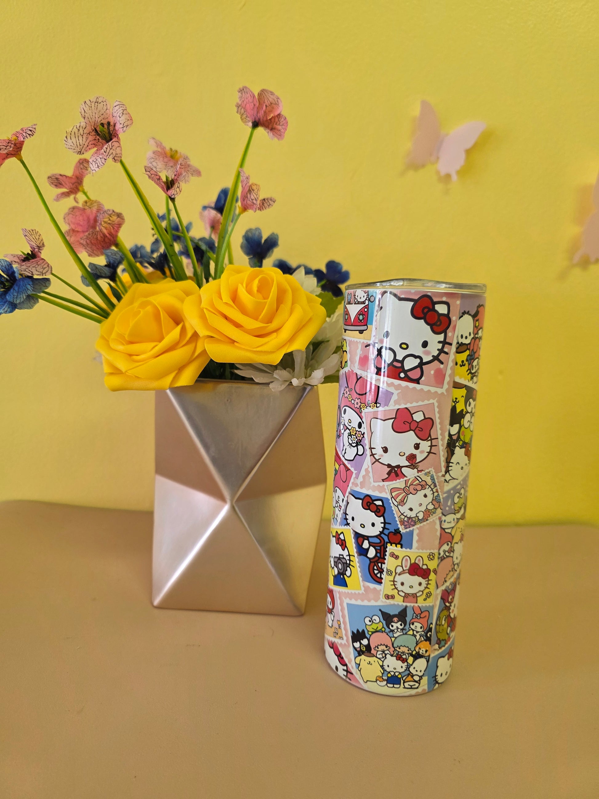 Hello Kitty Tumbler Stainless Steel 20 Ounce Collage