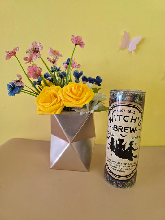 Hocus Pocus Tumbler Stainless Steel Witchs Brew Design 20 Ounces