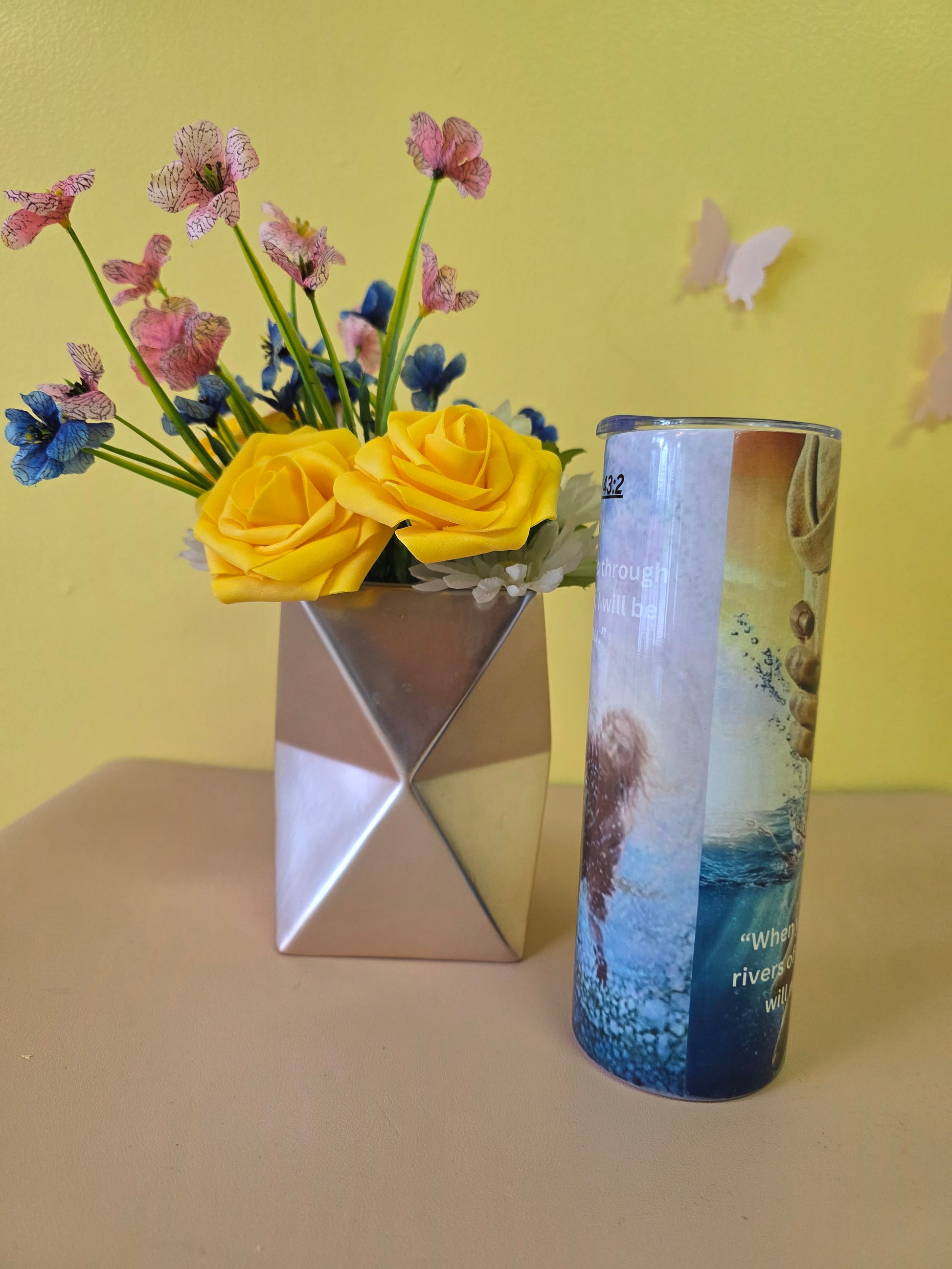 Bible Verse Tumbler Isaiah Christian Faith