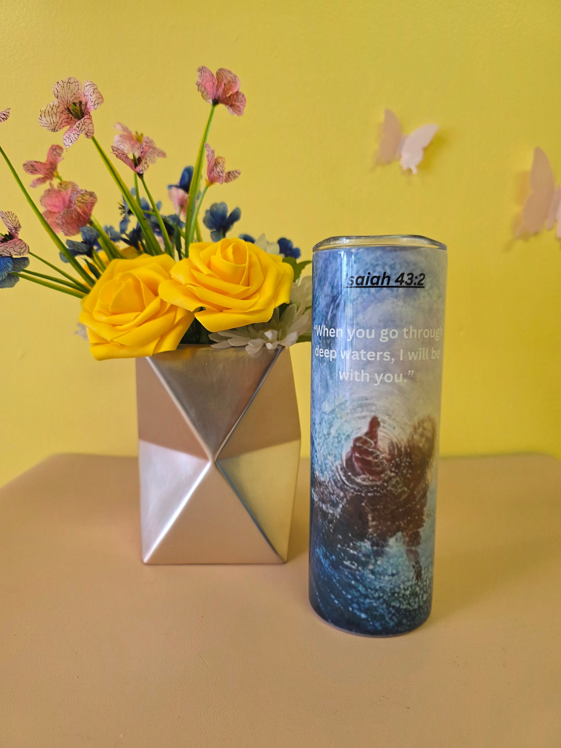 Bible Verse Tumbler Isaiah Christian Faith