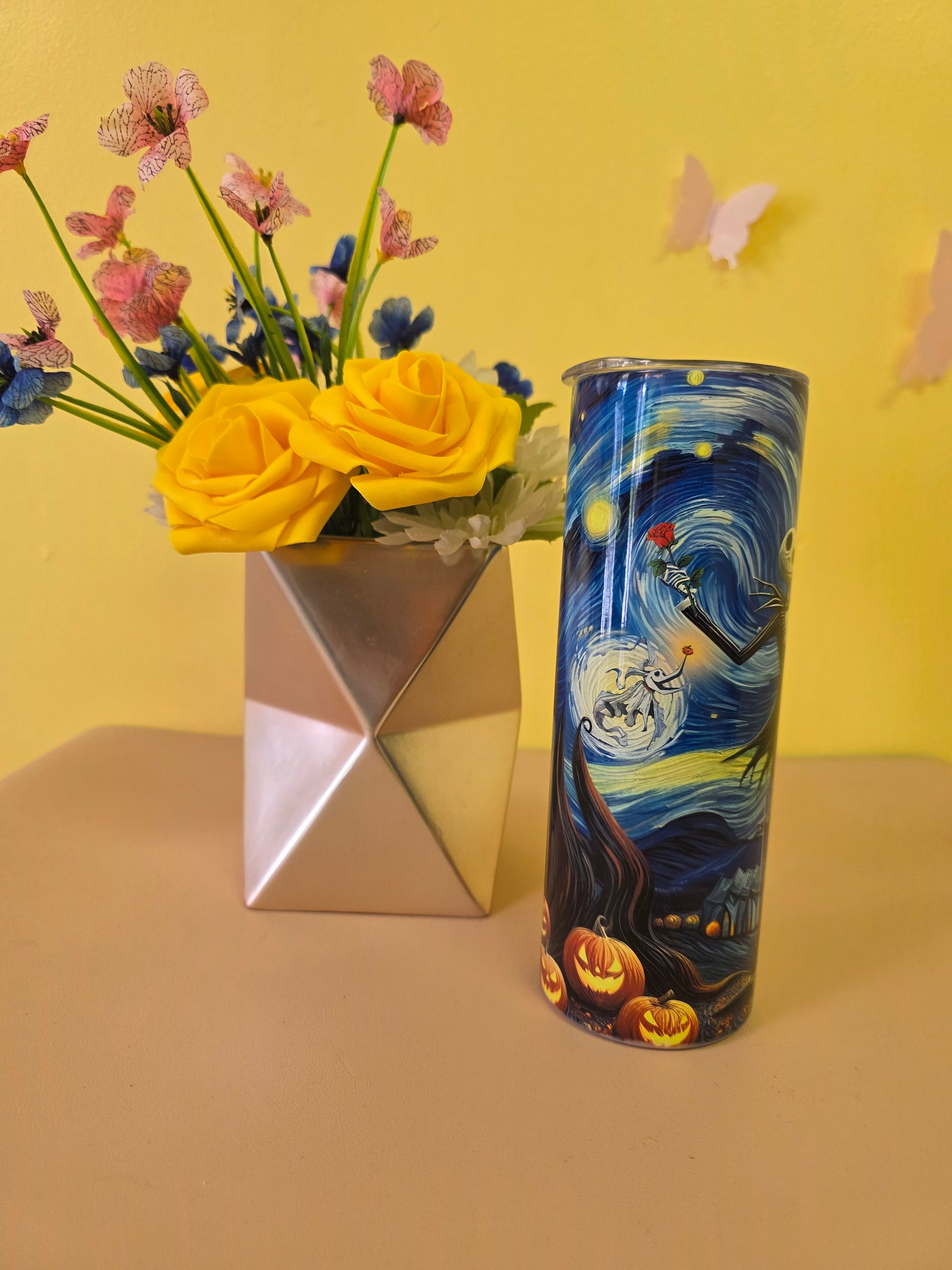 Starry Night Jack Skellington Tumbler