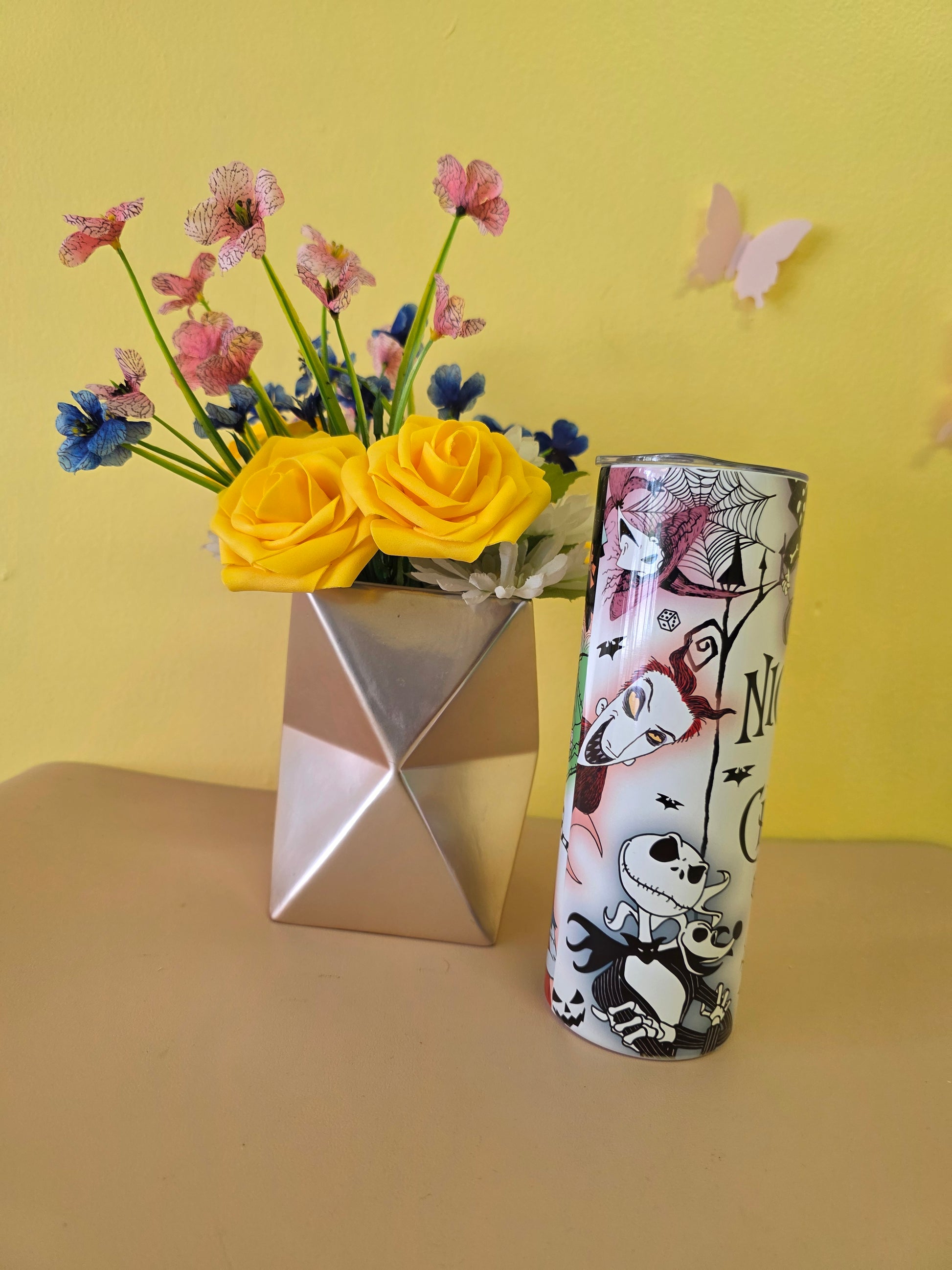 Nightmare Before Christmas Jack Skellington Tumbler Collage