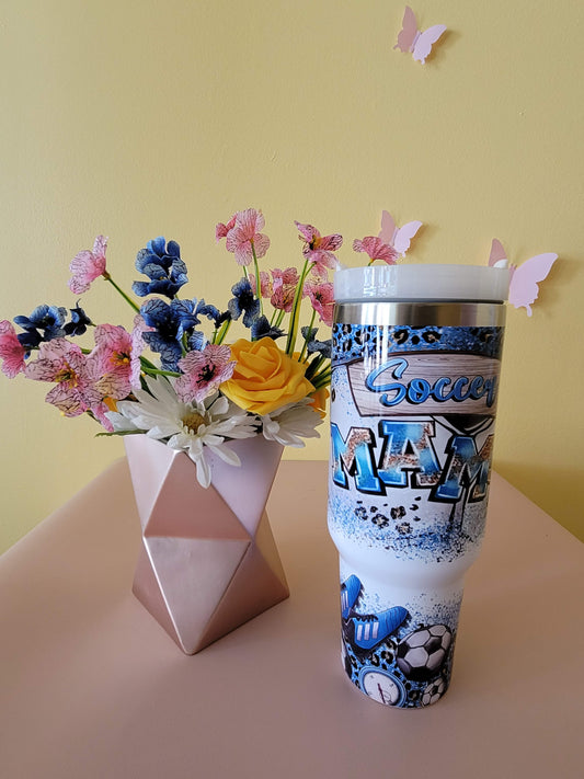 40oz Stainless Steel Tumbler Soccer Mama