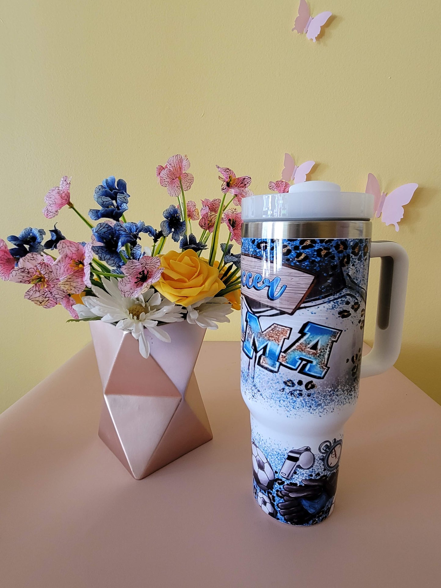 40oz Stainless Steel Tumbler Soccer Mama