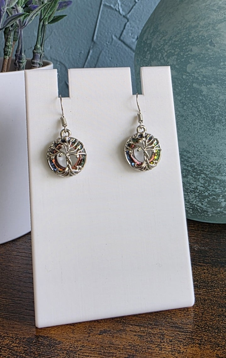 Silver Tree of Life earrings mystic gothic nature