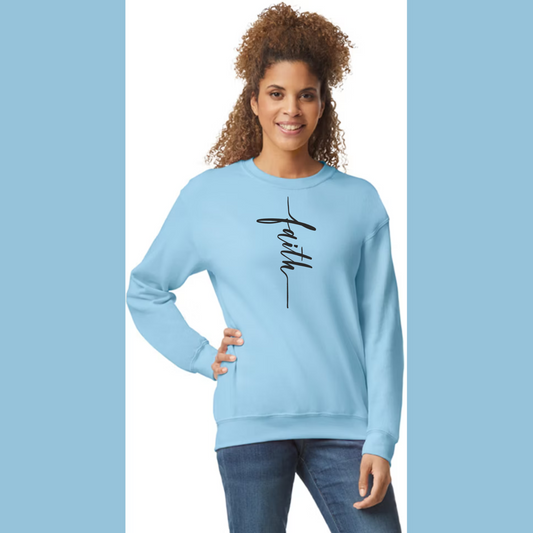 Women's Long Sleeve Sweatshirt - Relaxed Fit Crew Neck | Devotional Easter God Christian Faith