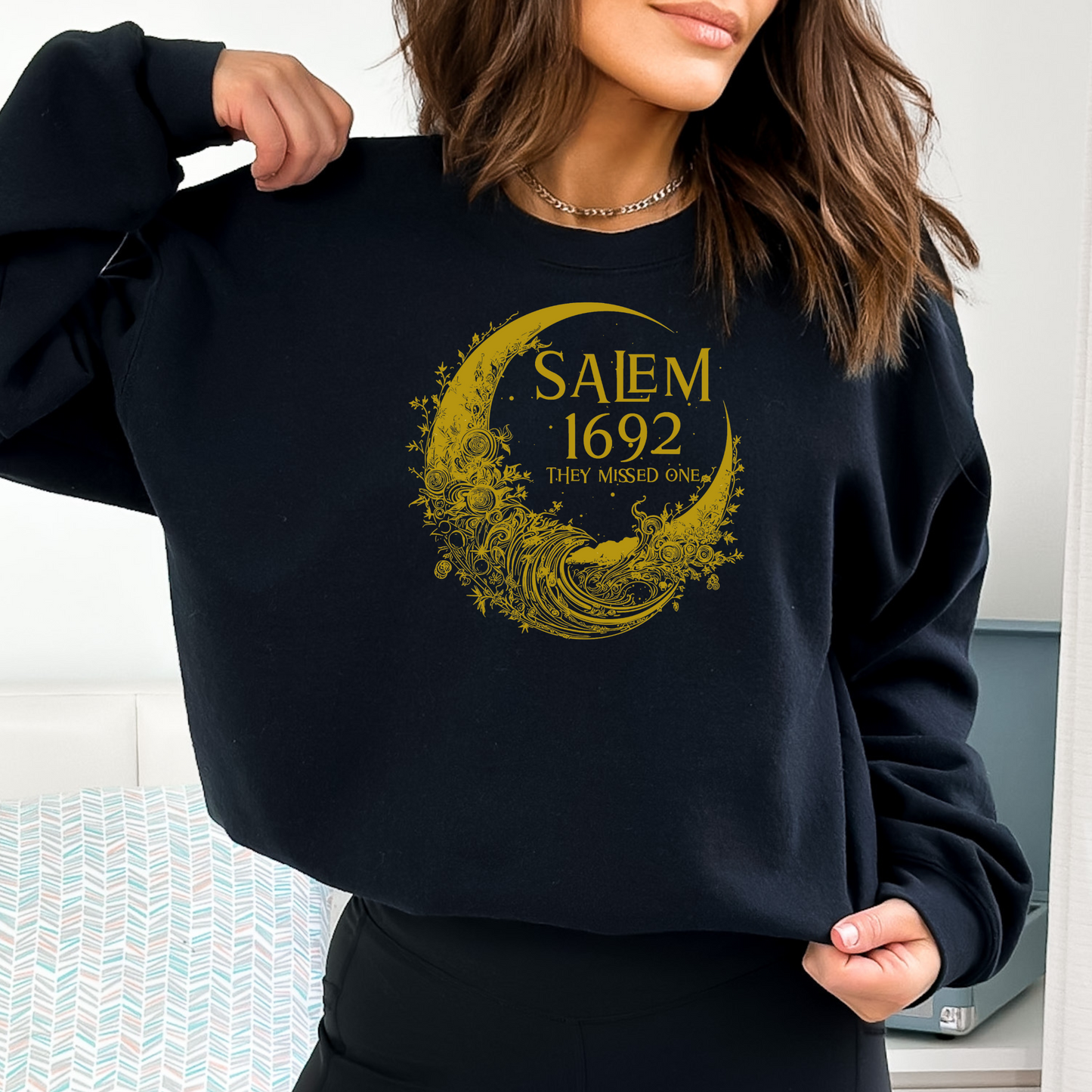 Women's Long Sleeve Sweatshirt - Relaxed Fit Crew Neck | Salem 1692 They Missed One