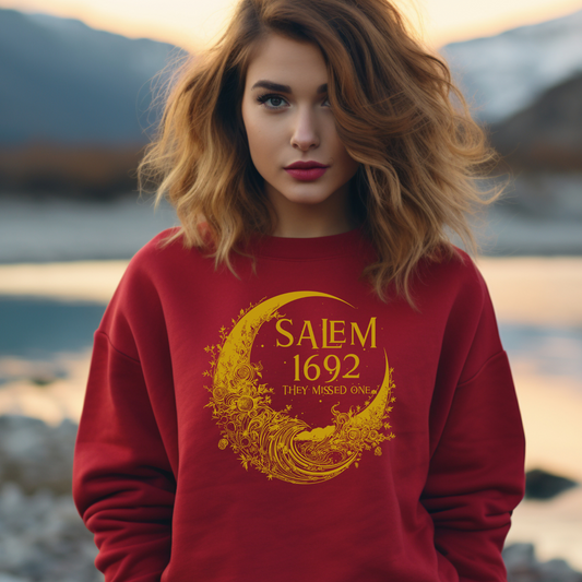 Women's Long Sleeve Sweatshirt - Relaxed Fit Crew Neck | Salem 1692 They Missed One
