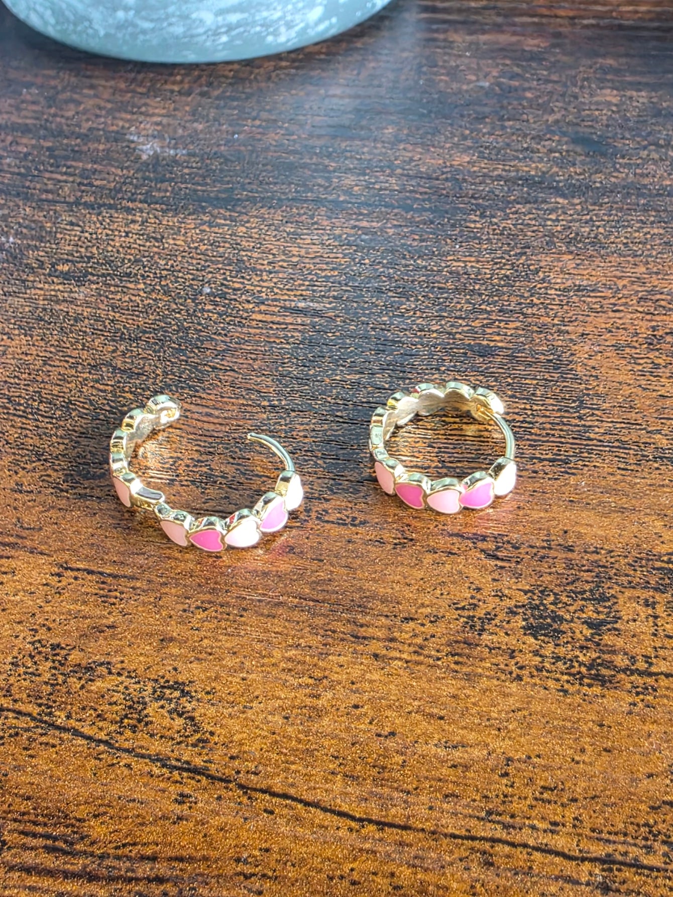 Valentine's Day small hinge hoop earrings