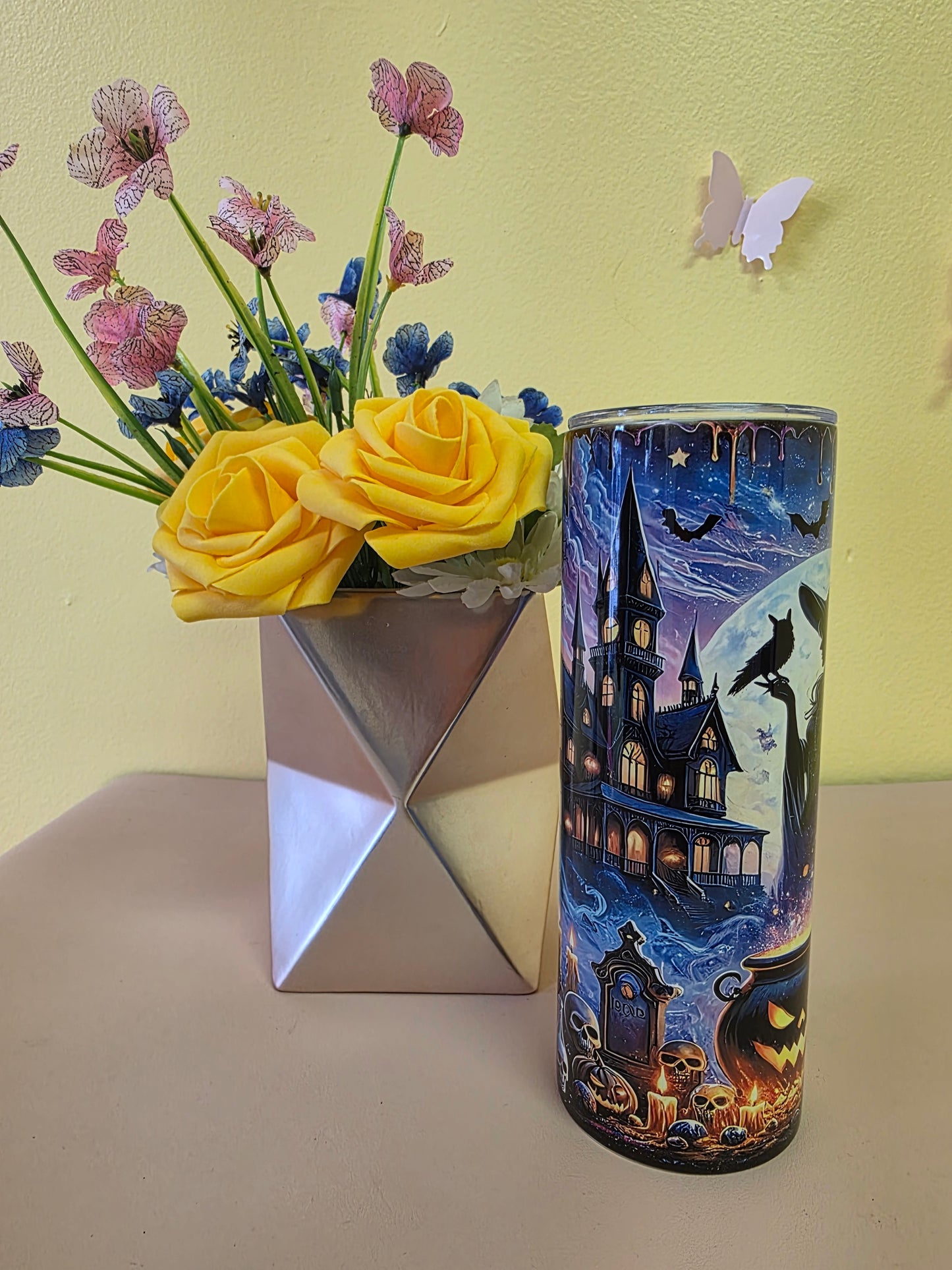 Gothic Mystic Witch Cauldron Halloween Spooky Tumbler