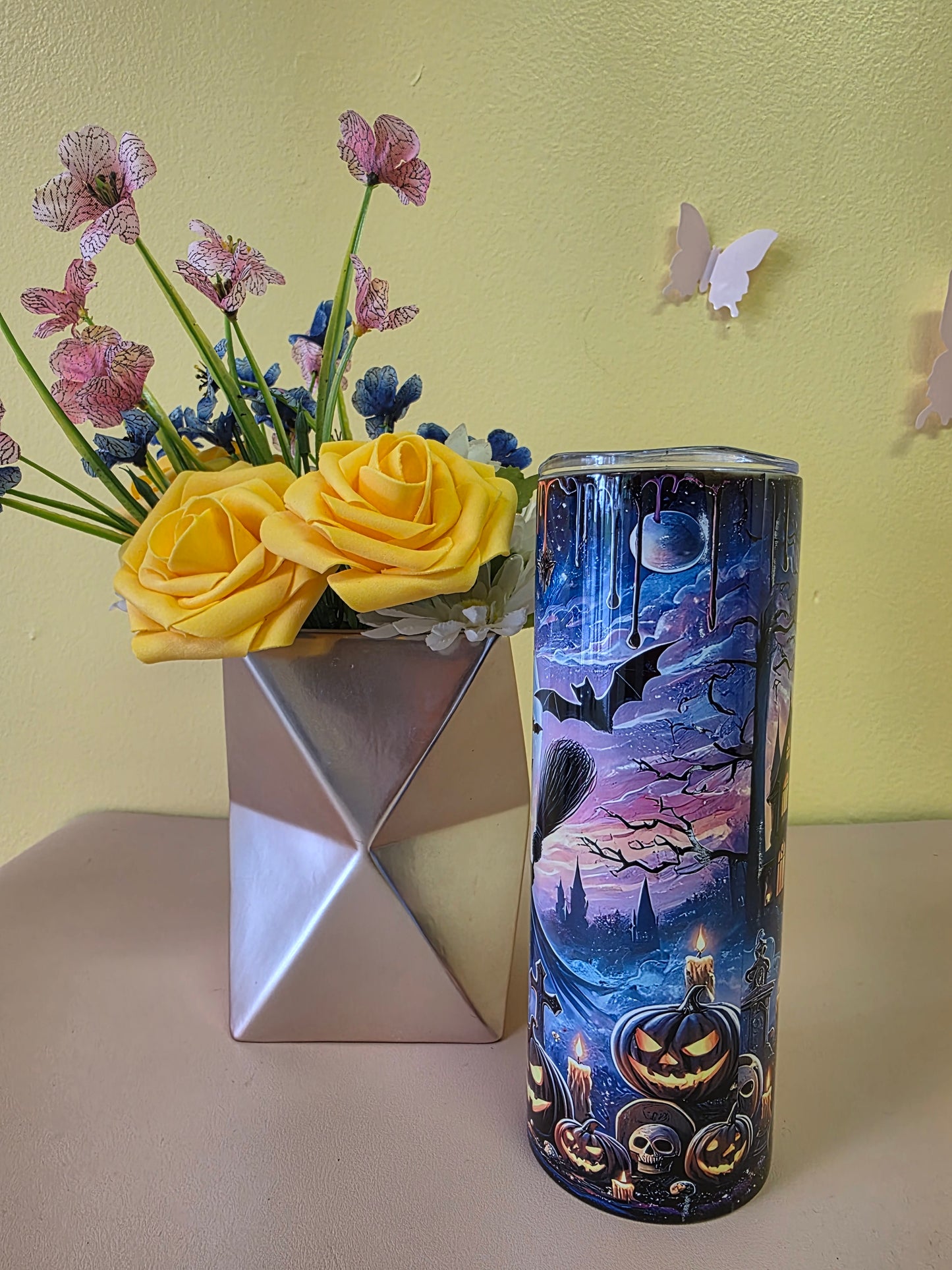 Gothic Mystic Witch Cauldron Halloween Spooky Tumbler