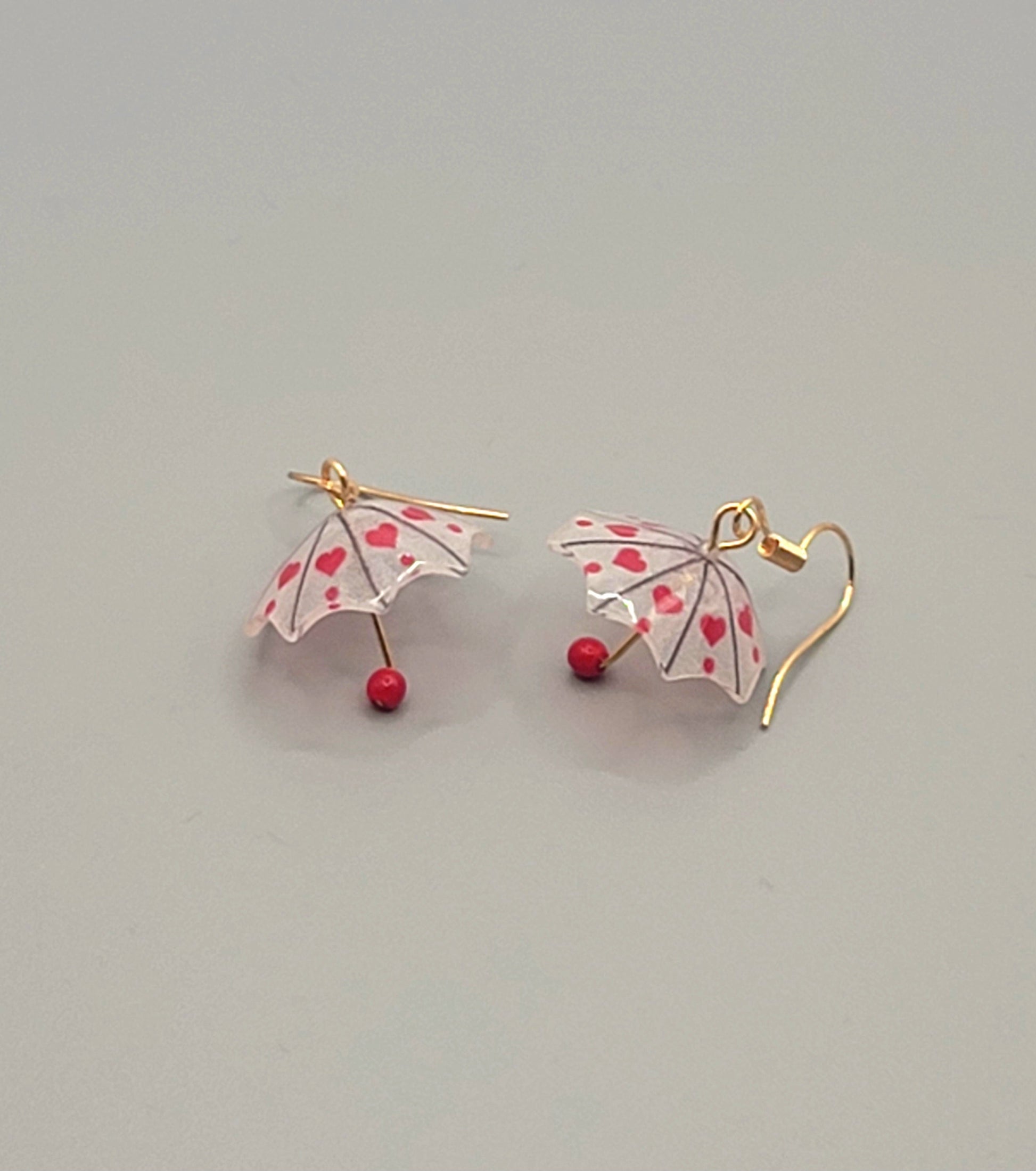 Valentine's Day Earrings Red Hearts
