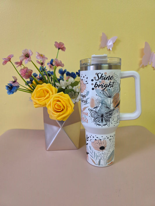40 Ounce Tumbler - Stainless Steel | Bee Positive Affirmations