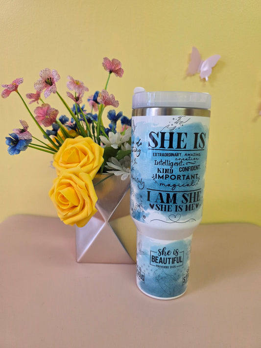 Positive Affirmations Self Love Tumbler