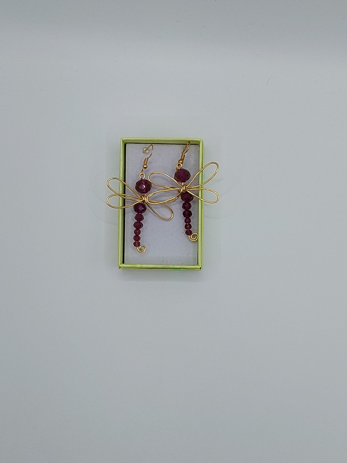 Handmade Beaded Dragonfly Earrings