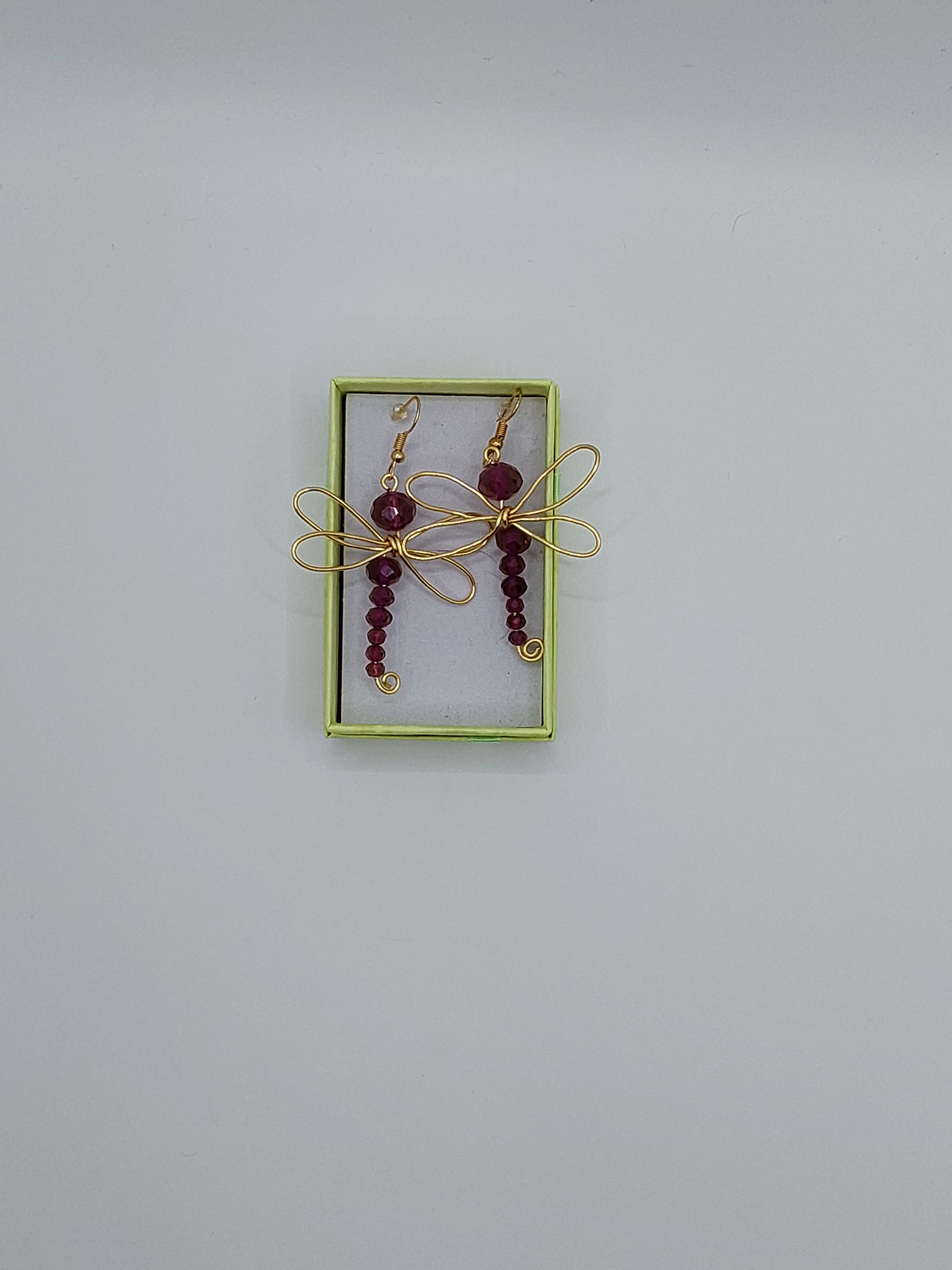 Handmade Beaded Dragonfly Earrings