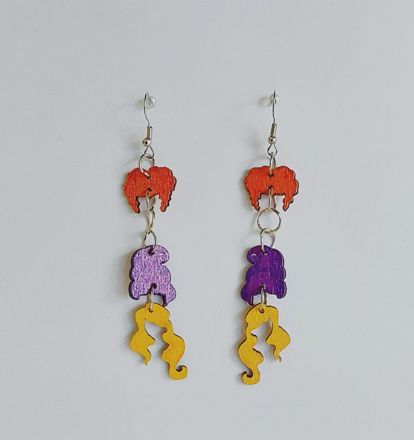 Hocus Pocus Sanderson Sisters Wooden Dangle Earrings
