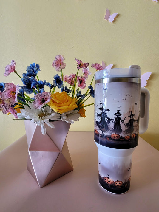40oz Stainless Steel Scarecrow Pumpkin Tumbler