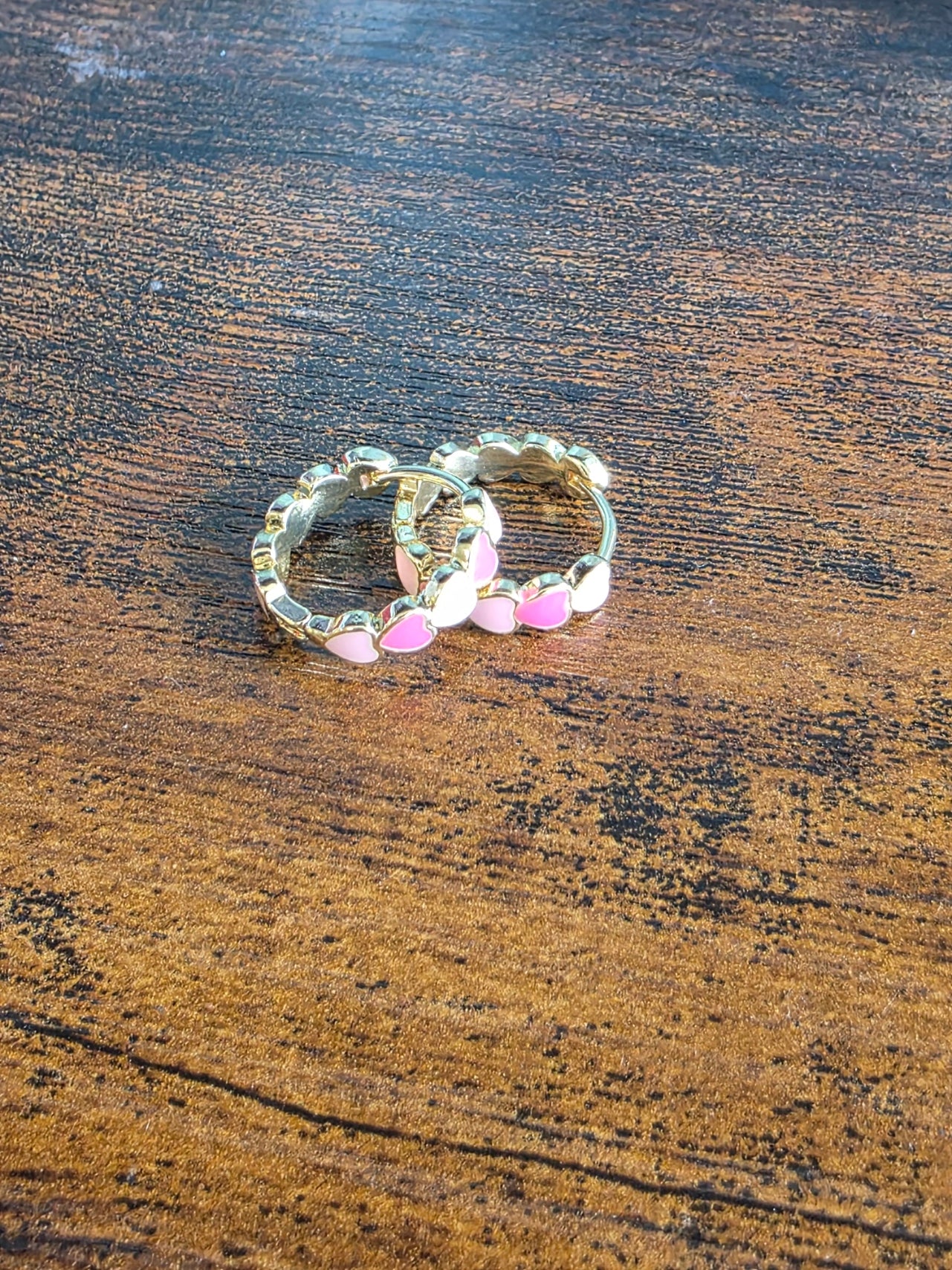 Valentine's Day small hinge hoop earrings 